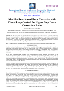 Modified Interleaved Buck Converter with Closed Loop