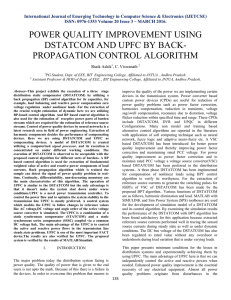 power quality improvement using dstatcom and upfc by back