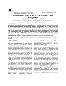 Wavelet Based Control of DSTATCOM for Power