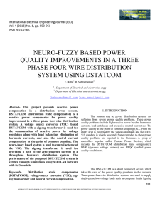neuro-fuzzy based power quality improvements in a three phase