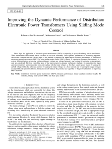 Improving the Dynamic Performance of Distribution Electronic Power