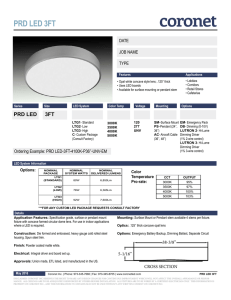 PRD LED 3FT - Coronet Lighting