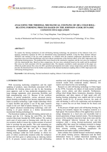 ANALYZING THE THERMAL MECHANICAL COUPLING OF