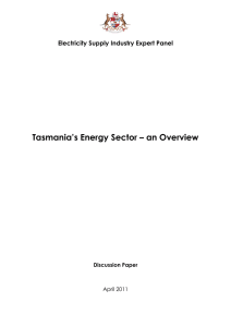Tasmania`s Energy Sector – an Overview