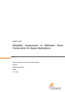 Reliability Assessment of Millimetre Wave Components