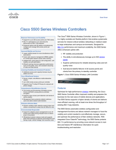 Cisco 5500 Series Wireless Controllers Data Sheet