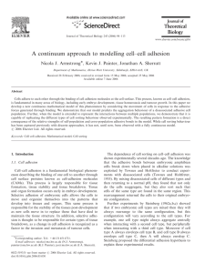 Armstrong et al. A continuum approach to modelling cell