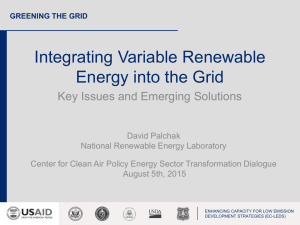 Integrating Variable Renewable Energy into the Grid