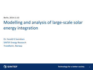 Modelling and analysis of large-scale solar energy integration