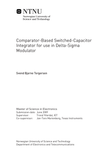 Comparator-Based Switched-Capacitor Integrator for use in Delta