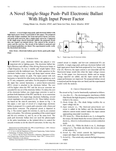 A novel single-stage push-pull electronic ballast with