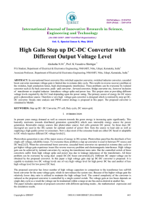 High Gain Step up DC-DC Converter with Different Output