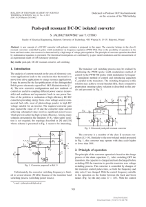 Push-pull resonant DC-DC isolated converter