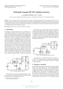 Push-pull resonant DC-DC isolated converter