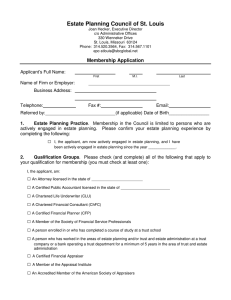 Membership Application - Estate Planning Council of St. Louis