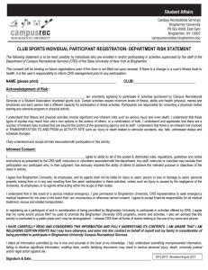 club sports individual participant registration