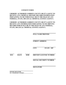 Employment Consent Forms - Gordon County Government