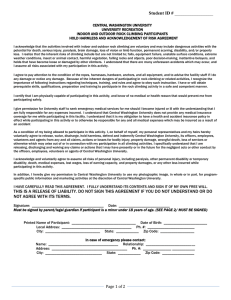 our waiver here - Central Washington University