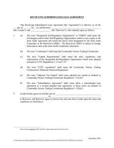 Sample Revolving Subordinated Loan Agreement