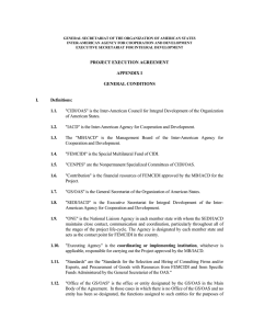 Appendix I - Organization of American States