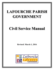 Civil Service Manual - Lafourche Parish Government