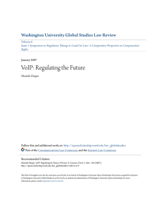 VoIP: Regulating the Future - Washington University Open Scholarship