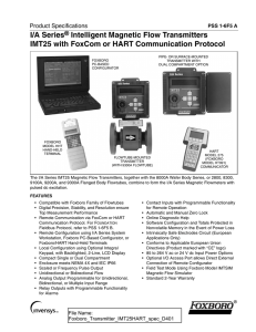 I/A Series® Intelligent Magnetic Flow Transmitters IMT25 with