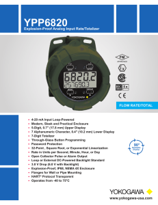 YPP6820 Analog Input Rate/Totalizer