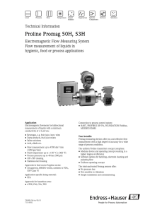 Technical Information Proline Promag 50H, 53H