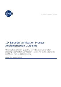 1D Barcode Verification Process Implementation Guideline