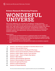 SRMP Wonderful Universe Curriculum