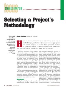 Selecting a project`s methodology