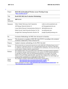 Draft IEEE 802.16m Evaluation Methodology