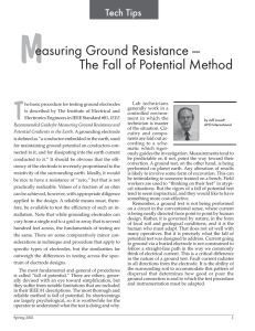 Measuring Ground Resistance — The Fall of Potential Method