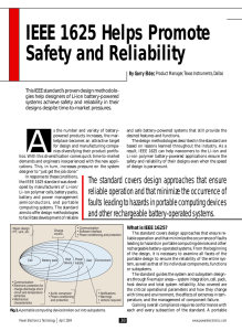 IEEE 1625 Helps Promote Safety and Reliability