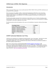 CWNA Exam Objectives