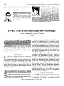 Formal Methods in Communication Protocol Design