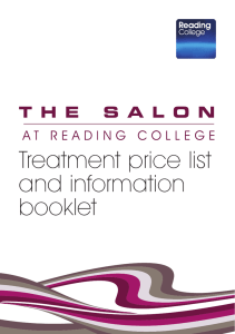 Treatment price list and information booklet