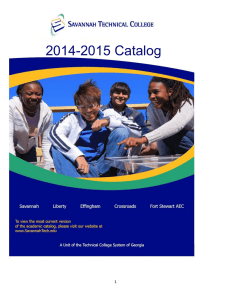 2014-2015 Catalog - Savannah Technical College