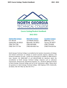 Entire Catalog - North Georgia Technical College