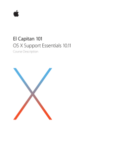 El Capitan 101 OS X Support Essentials 10.11 - Training