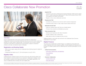 Cisco Collaborate Now Promotion