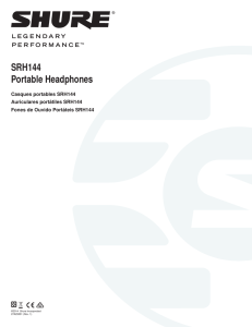 SRH144 Portable Headphones User Guide (English)