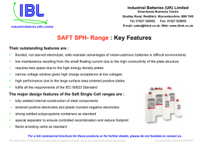 SAFT SPH Cell Range
