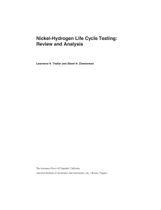 Nickel-Hydrogen Life Cycle Testing