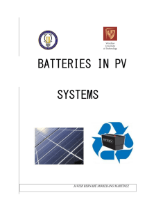 batteries in pv systems - e