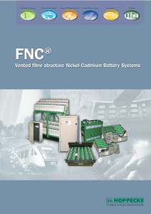 Vented fibre structure Nickel Cadmium Battery Systems