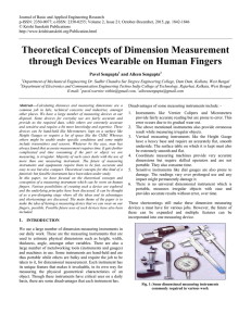 Theoretical Concepts of Dimension Measurement