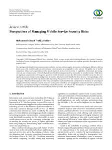 Perspectives of Managing Mobile Service Security Risks