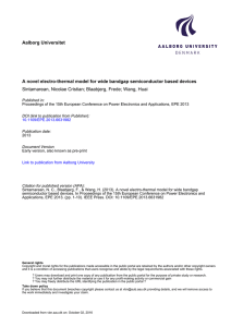 A novel electro-thermal model - VBN